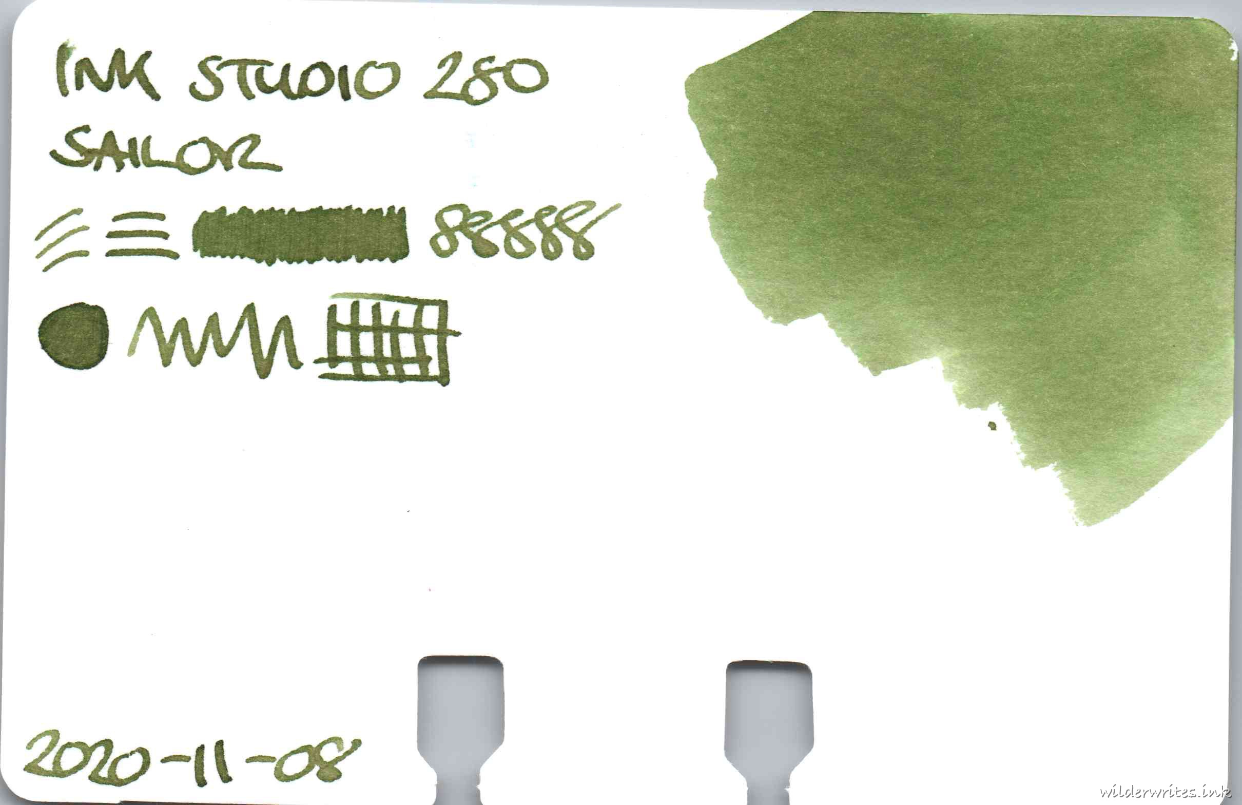 Sailor Ink Studio 280 on Col-o-dex card