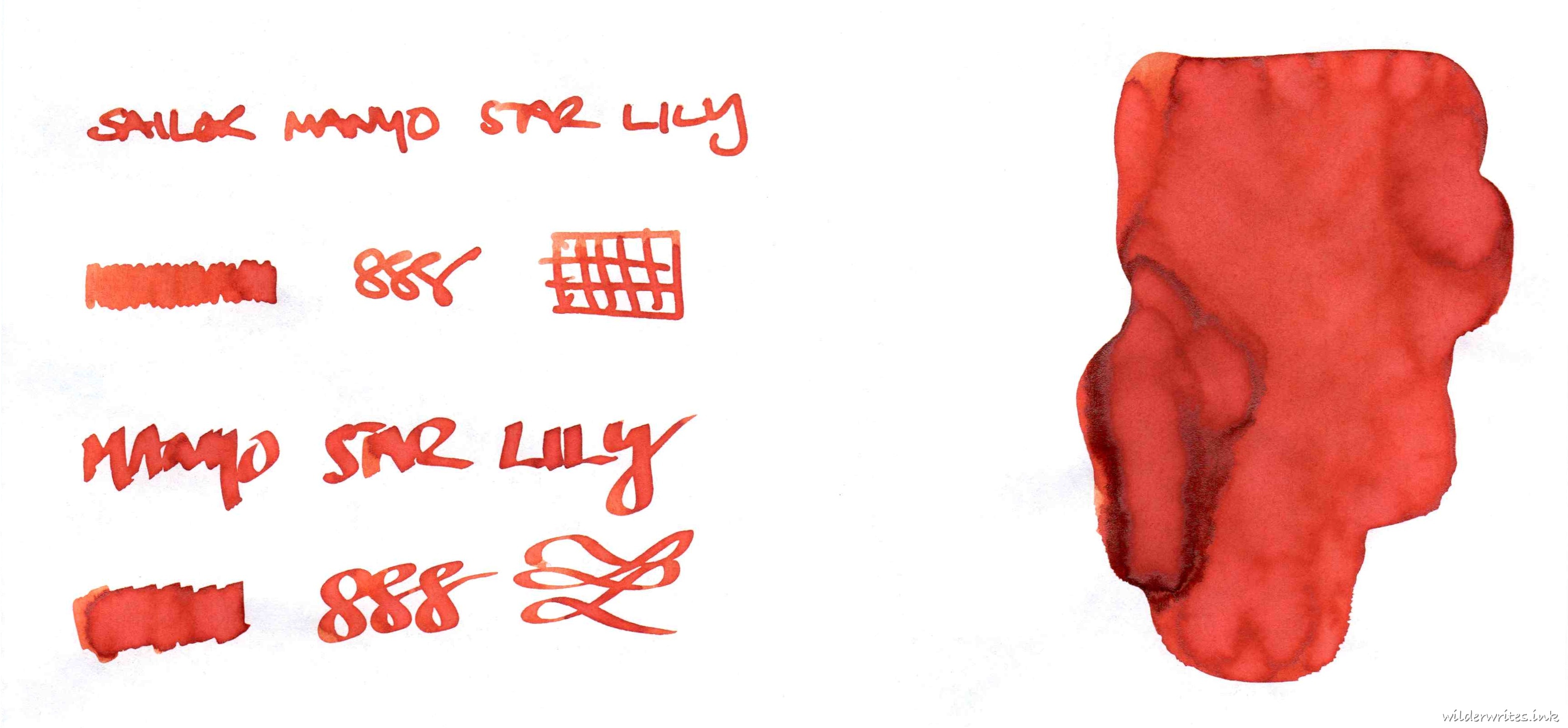 Sailor Manyo Star Lily on Tomoe River (52gsm)