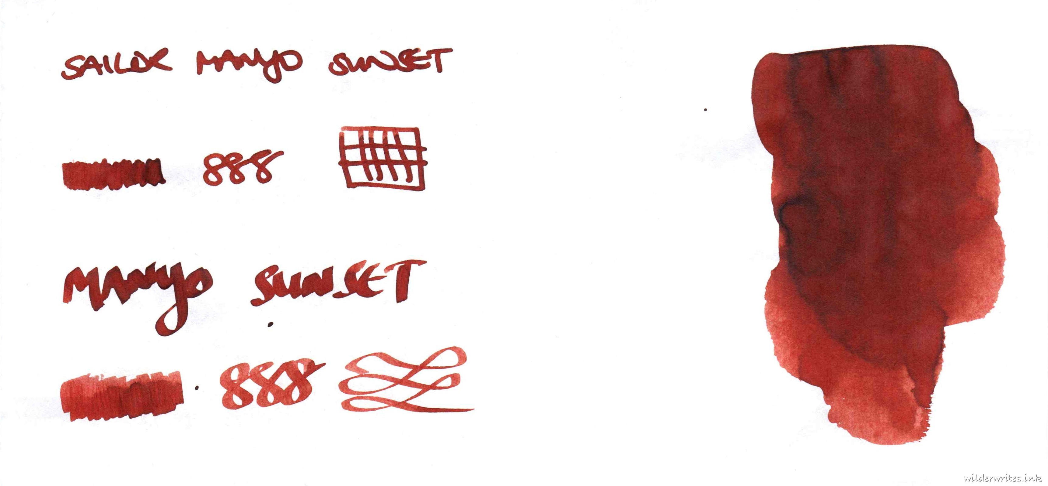 Sailor Manyo Sunset on Tomoe River (52gsm)