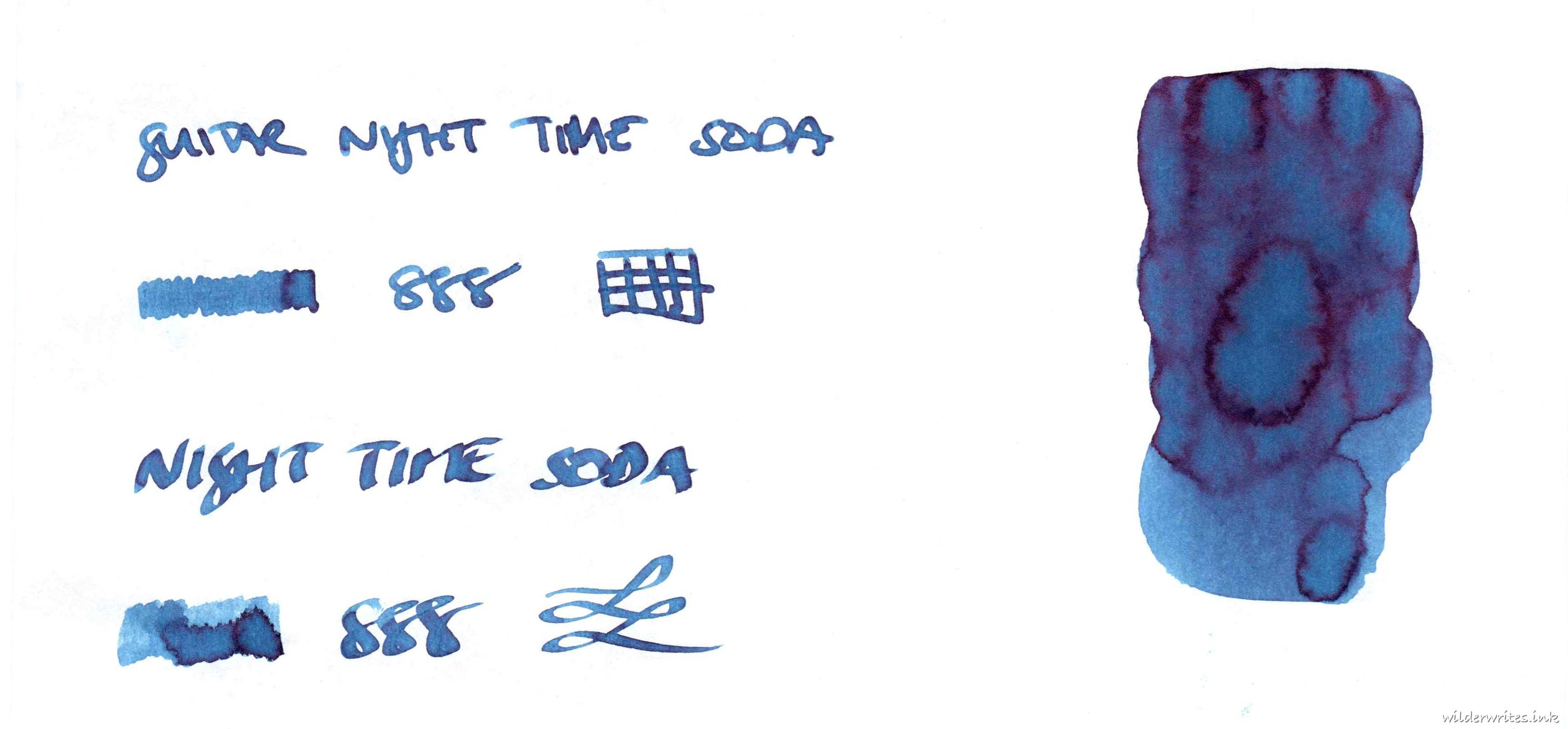 Teranishi Guitar Night Time Soda on Tomoe River (52gsm)