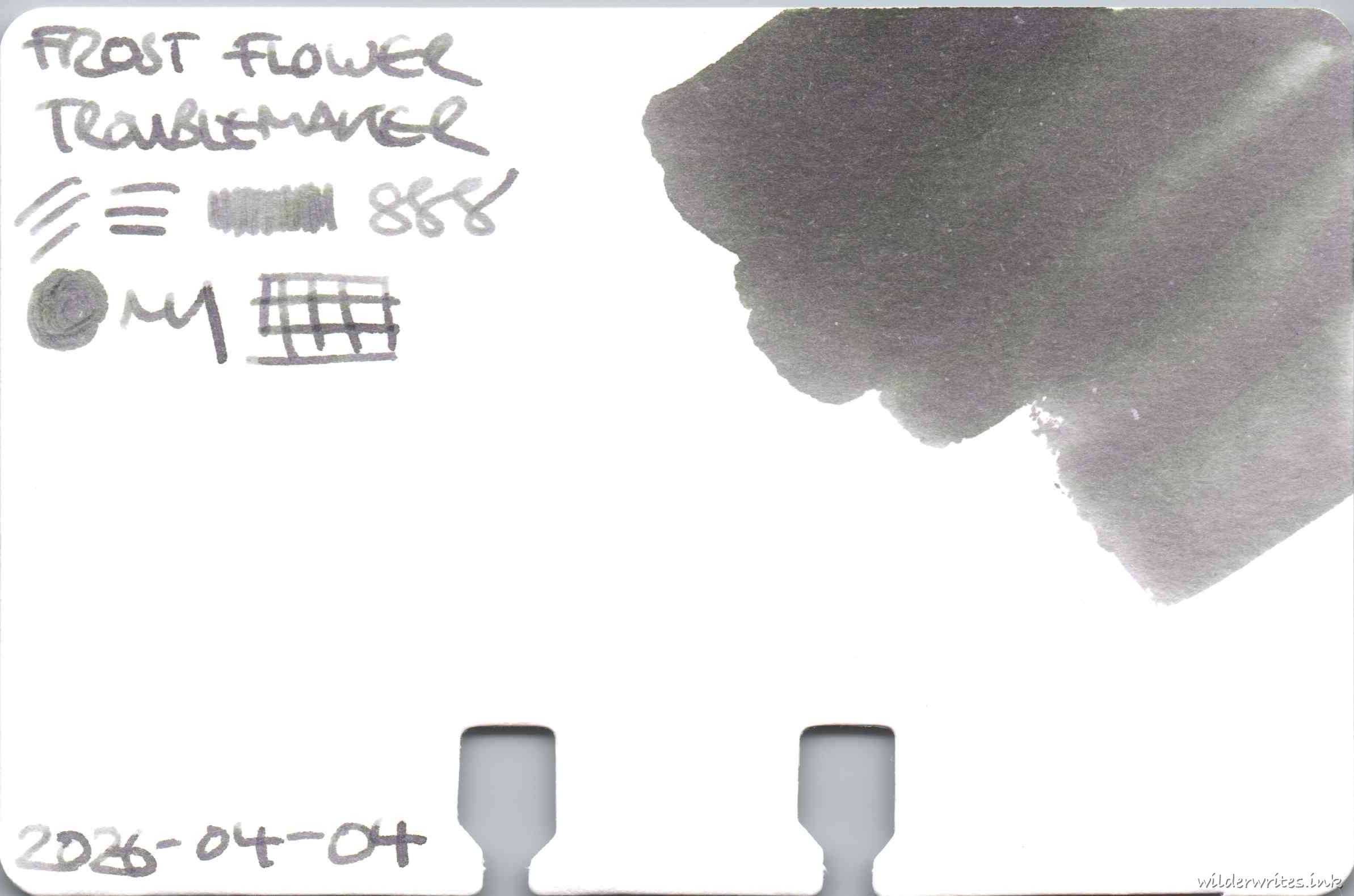 Troublemaker Frost Flower on Col-o-dex card