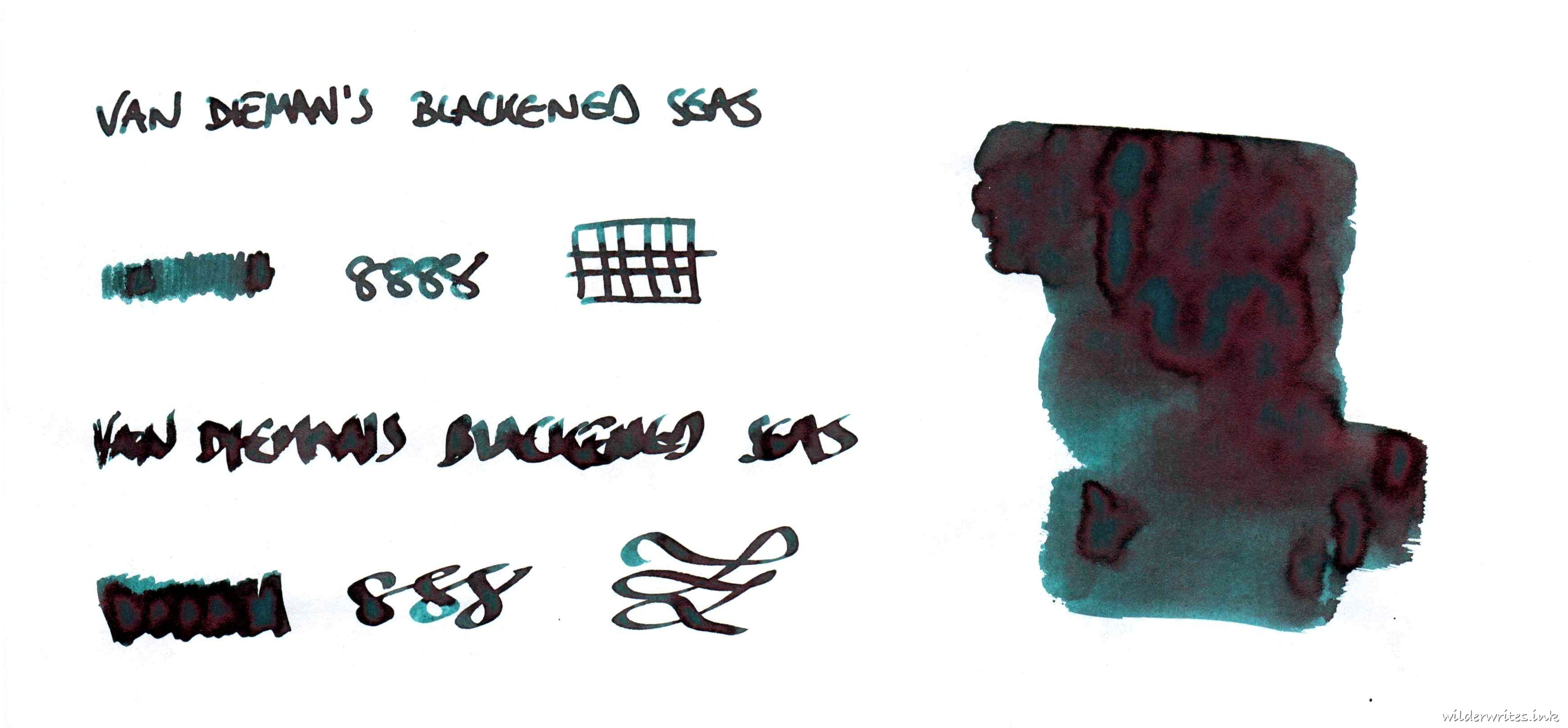 Van Dieman's Night Blackened Seas on Tomoe River (52gsm)