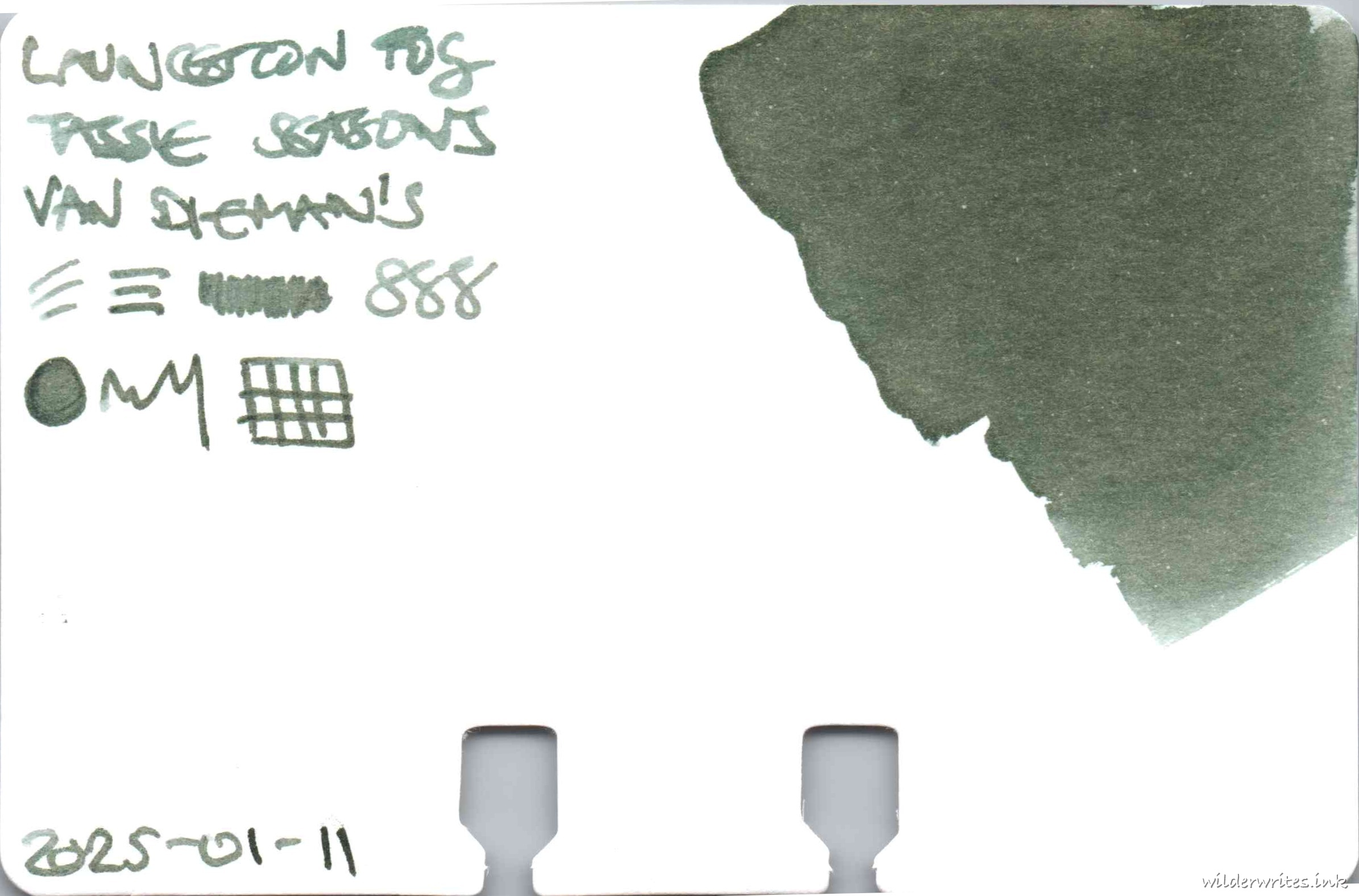 Van Dieman's Tassie Seasons Launceston Fog on Col-o-dex card