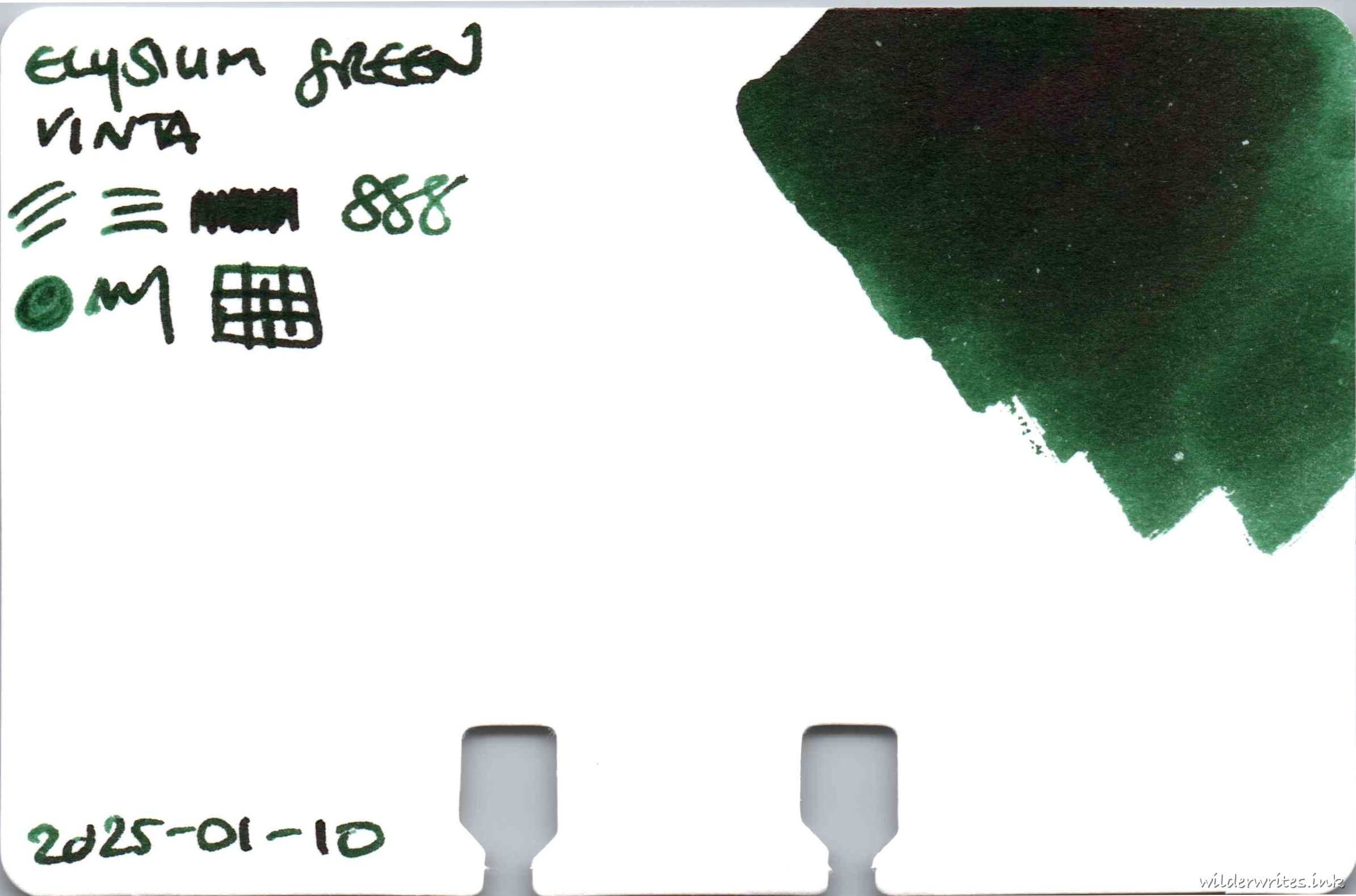 Vinta Elysium Green on Col-o-dex card