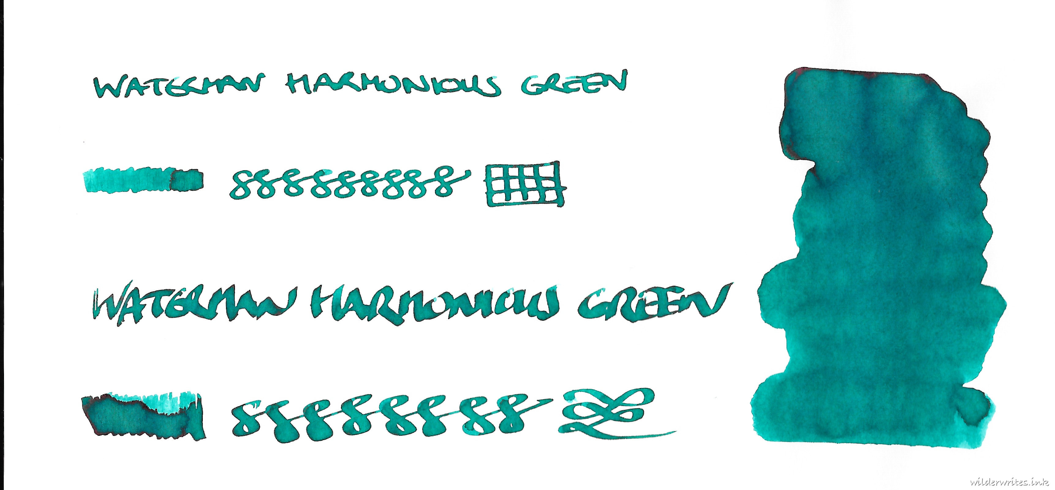 Waterman Harmonious Green on Tomoe River (52gsm)