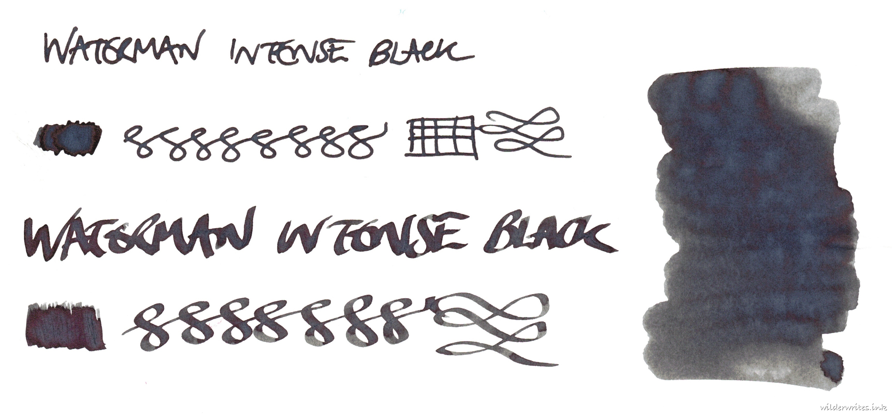 Waterman Intense Black on Tomoe River (52gsm)